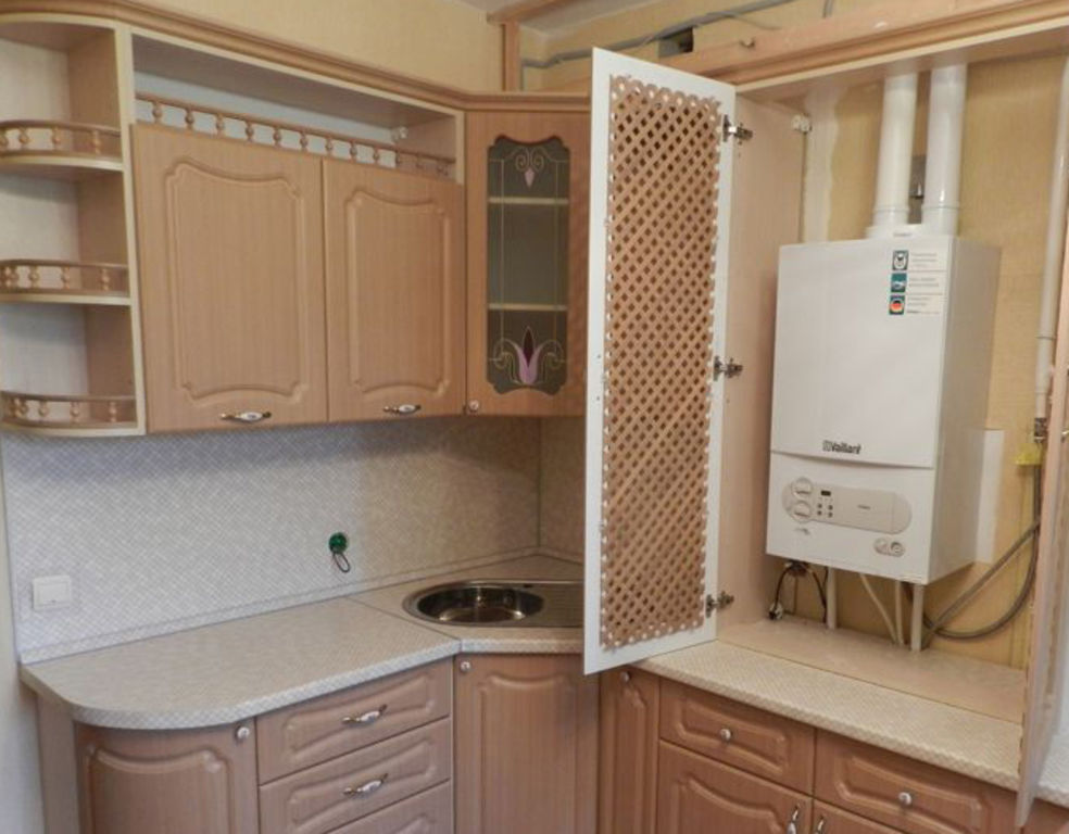 шкаф для газового котла на кухне фото